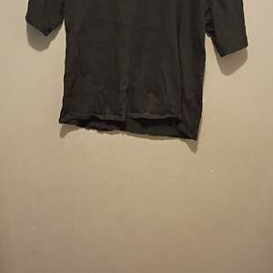 A New Day Women's Short Sleeve Smocked Scoop Neck T-Shirt Black Size L Black